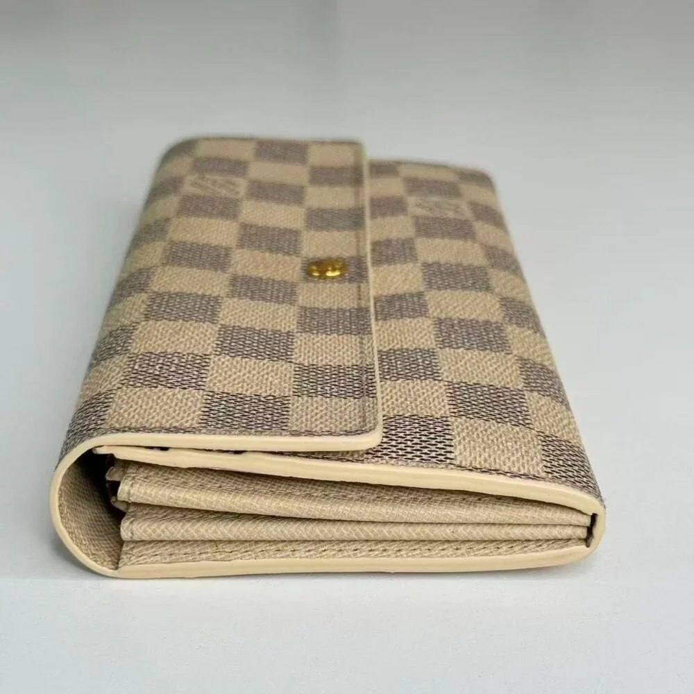 Louis Vuitton Damier Azur Wallet with Classic Checkerboard Design